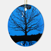 Moonscape in Cobalt Blue en Black Keramisch Ornament (Links)
