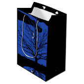 Moonscape in Cobalt Blue en Black Medium Cadeauzakje (Voorkant Gekanteld)