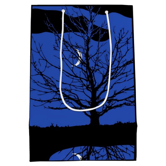 Moonscape in Cobalt Blue en Black Medium Cadeauzakje (Achterkant)