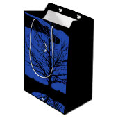 Moonscape in Cobalt Blue en Black Medium Cadeauzakje (Achterkant Gekanteld)