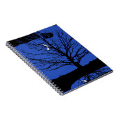 Moonscape in Cobalt Blue en Black Notitieboek (Rechterzijde)