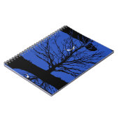 Moonscape in Cobalt Blue en Black Notitieboek (Linkerzijde)