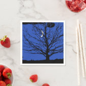 Moonscape in Cobalt Blue en Black Servetten (Insitu)