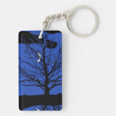 Moonscape in Cobalt Blue en Black Sleutelhanger (achterkant)