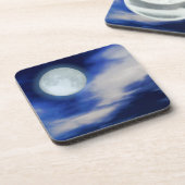 Moonscape met onverlichte wolken drankjes onderzetter (Linkerzijde)
