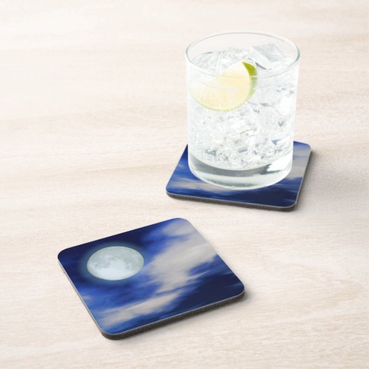 Moonscape met onverlichte wolken drankjes onderzetter (Rechterzijde)