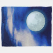 Moonscape met onverlichte wolken fleece deken (Voorkant (Horizontaal))