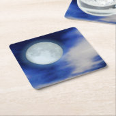 Moonscape met onverlichte wolken kartonnen onderzetters (Schuin)