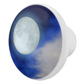Moonscape met onverlichte wolken keramische knop (Rechts)