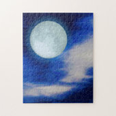 Moonscape met onverlichte wolken legpuzzel (Verticaal)