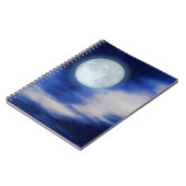 Moonscape met onverlichte wolken notitieboek (Linkerzijde)