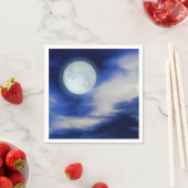 Moonscape met onverlichte wolken servet (Insitu)