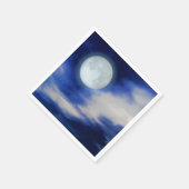 Moonscape met onverlichte wolken servet (Hoek)