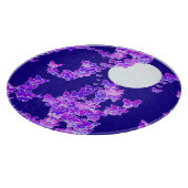 Moonscape met vlinders - lila, donkerblauw snijplank (Hoek)