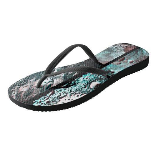 Moonscape Space Foto Anaglyph Mosaic Teenslippers (Schuin)