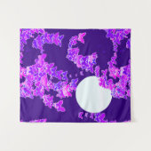 Moonscape Wish Butterflies, Violet en Deep Paars Wandkleed (Voorkant (horizontaal))