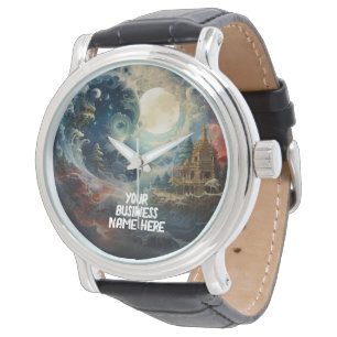 Moonscape Yin Yang Martial Arts polshorloge Horloge