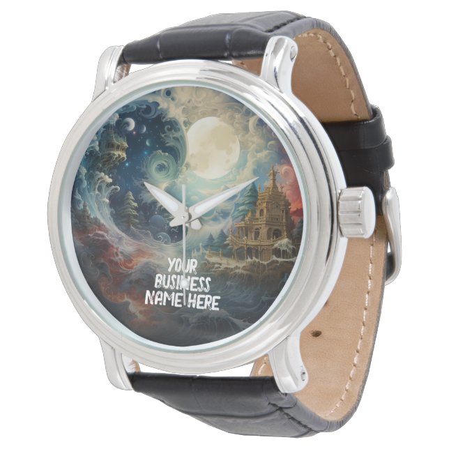 Moonscape Yin Yang Martial Arts polshorloge Horloge (Gekanteld)