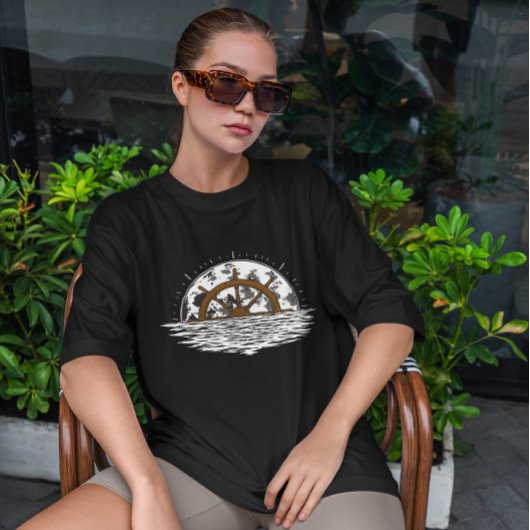 Moonschip stuurwiel t-shirt