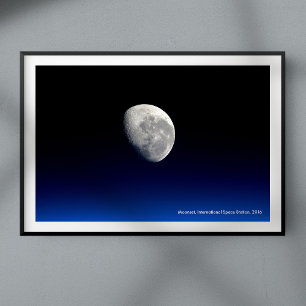 Moonset, International Space Station, 2016 Poster