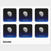 Moonset, International Space Station, 2016 Vierkante Sticker (Vel)