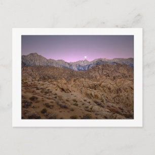 "Moonset op Mt. Whitney " Briefkaart