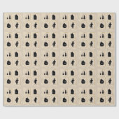 Moonshine Black Silhouettes Wrapping Paper Cadeaupapier (Vlak)