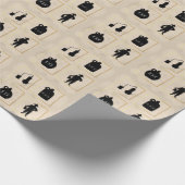 Moonshine Black Silhouettes Wrapping Paper Cadeaupapier (Hoek)