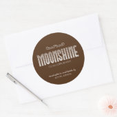 Moonshine Classic Round Sticker (Envelop)