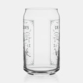 Moonshine Custom Naam en Monogram  Look Blikvorm Glas (Links)