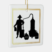 Moonshine Day Black Silhouette Ornament (Rechts)