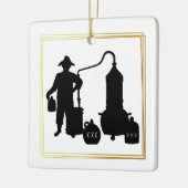 Moonshine Day Black Silhouette Ornament (Links)