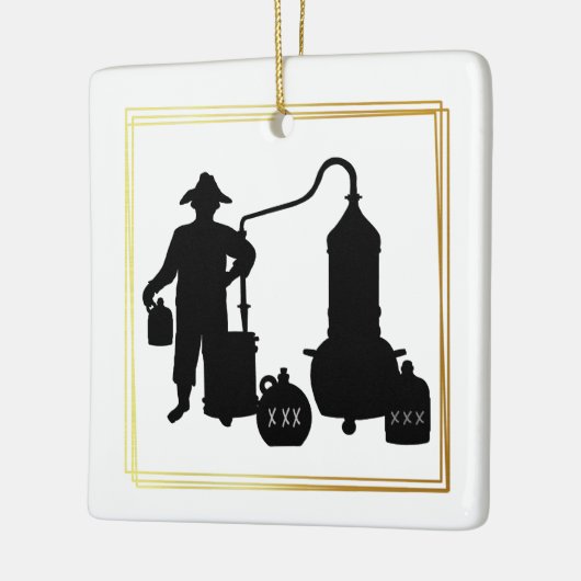 Moonshine Day Black Silhouette Ornament (Links)