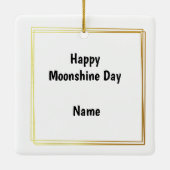 Moonshine Day Black Silhouette Ornament (Achterkant)