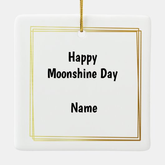Moonshine Day Black Silhouette Ornament (Achterkant)