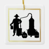 Moonshine Day Black Silhouette Ornament (Voorkant)