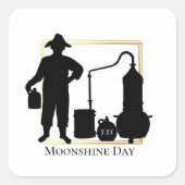 Moonshine Day Black Silhouette Stickers (Voorkant)