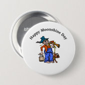 Moonshine Day Button met Moonshine Man (Voorkant /achterkant)