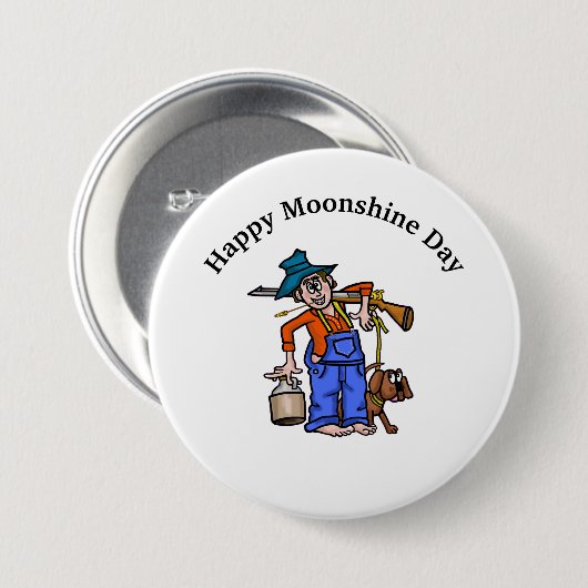 Moonshine Day Button met Moonshine Man (Voorkant /achterkant)