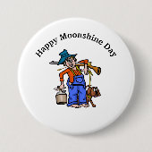 Moonshine Day Button met Moonshine Man (Voorkant)