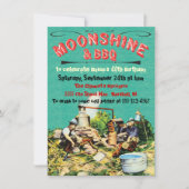 Moonshine en BBQ Party uitnodigingen (Voorkant)