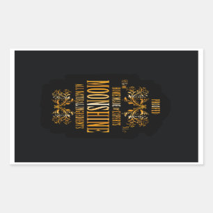 Moonshine-etiket Rechthoekige Sticker