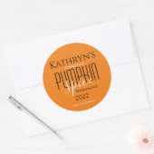 Moonshine/Etiket van "pompoenkruid" Ronde Sticker (Envelop)