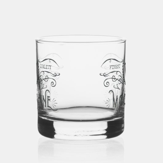 Moonshine gepersonaliseerde Monogram  look Whisky Glas (Links)