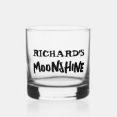 MOONSHINE GEPERSONALISEERDE WHISKY GLAZEN GLAS (Voorkant)