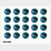 moonshine hang glijding ronde sticker (Vel)