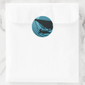 moonshine hang glijding ronde sticker (Tas)