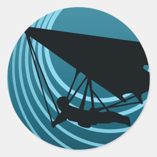 moonshine hang glijding ronde sticker (Voorkant)