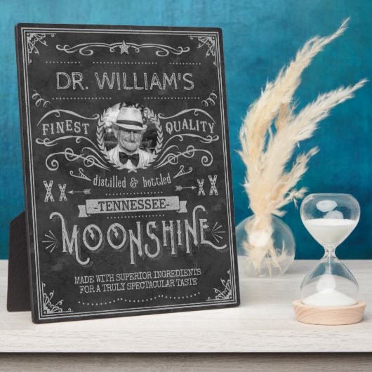 Moonshine Hillbilly Medicine  Aangepast grijs Fotoplaat (Zijkant)