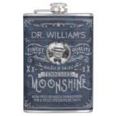 Moonshine Hillbilly Medicine Custom Blue Heupfles (Voorkant)
